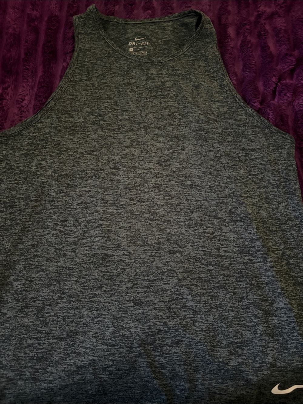 Nike Dark Heather Gray Dri-FIT Athletic Tank Top